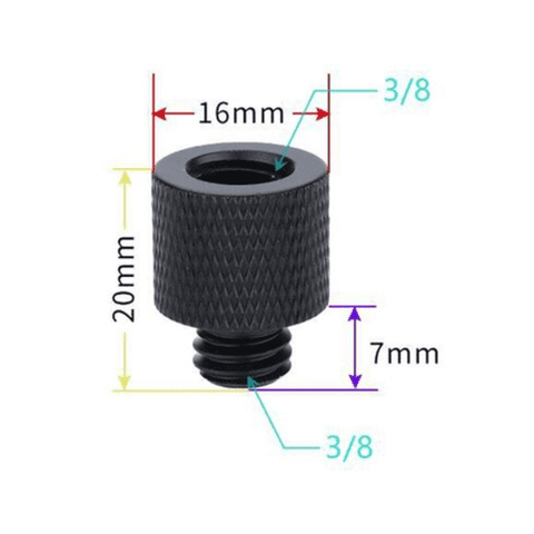 Genérico - Adaptador Rosca 3/8 Macho 3/8 Hembra (A4) Metálico