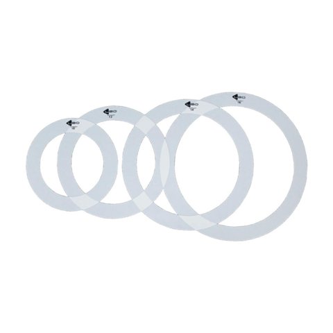 Magideal - 4 Piezas Anillos De Silenciamiento De Tambores, Anillos De Caja, Accesorio Práctico Piezas De Batería Resistentes Accesorios De Percusión 16 Pulgadas 14 Pulgadas 12 Pulgadas 10 Pulgadas