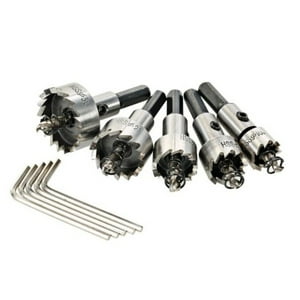 Genérico - Juego De 5 Brocas Corona Perforadora Metal