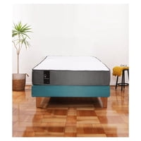 Latam Home - Cama Europea Zen Best 1.5 Plaza Colchon Resortes Base Dividida Tela Turquesa