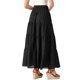 thumbnail image 3 of INSPIRE CHIC Falda Boho de Mujer Verano Cintura Elástica Fruncida en Capas A-Line Playa Maxi Falda L Negro, 3 of 6