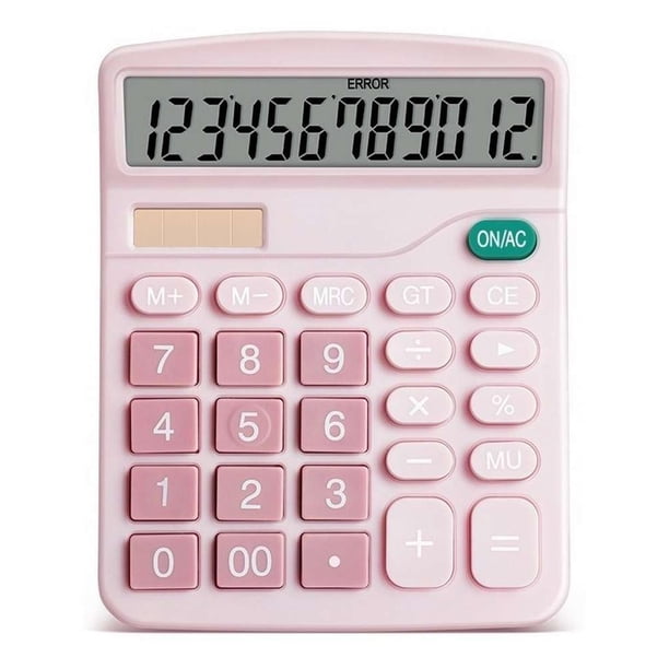 Calculadora Rosa Pink Escritorio Oficina Colegio Rosada multicolor