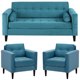 thumbnail image 1 of Sofa Retro 3 Cuerpos 1-1 Felpa Turquesa, 1 of 5