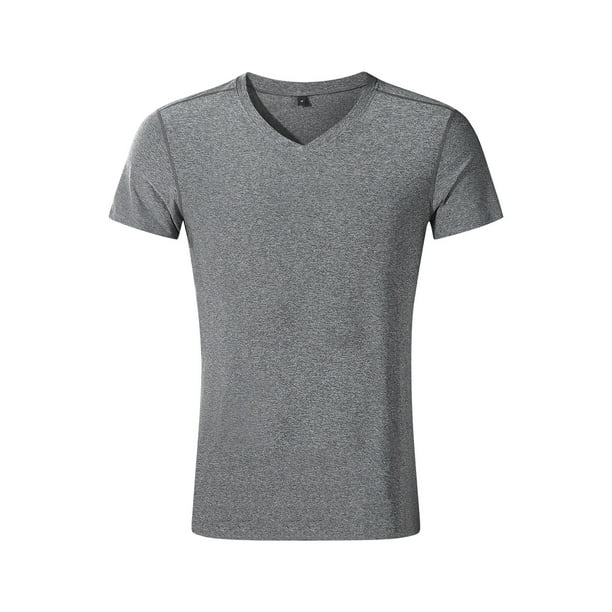 Polera Dry Fit Manga Corta Cuello V Hombre