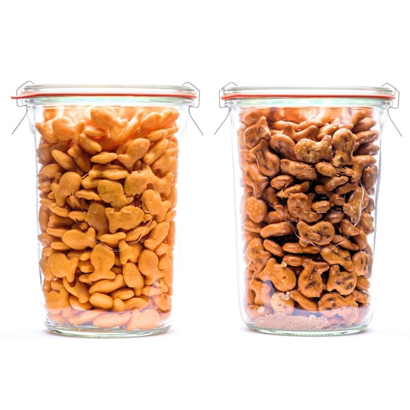 Frascos de vidrio para conservas WECK 743 de boca ancha, paquete de 2