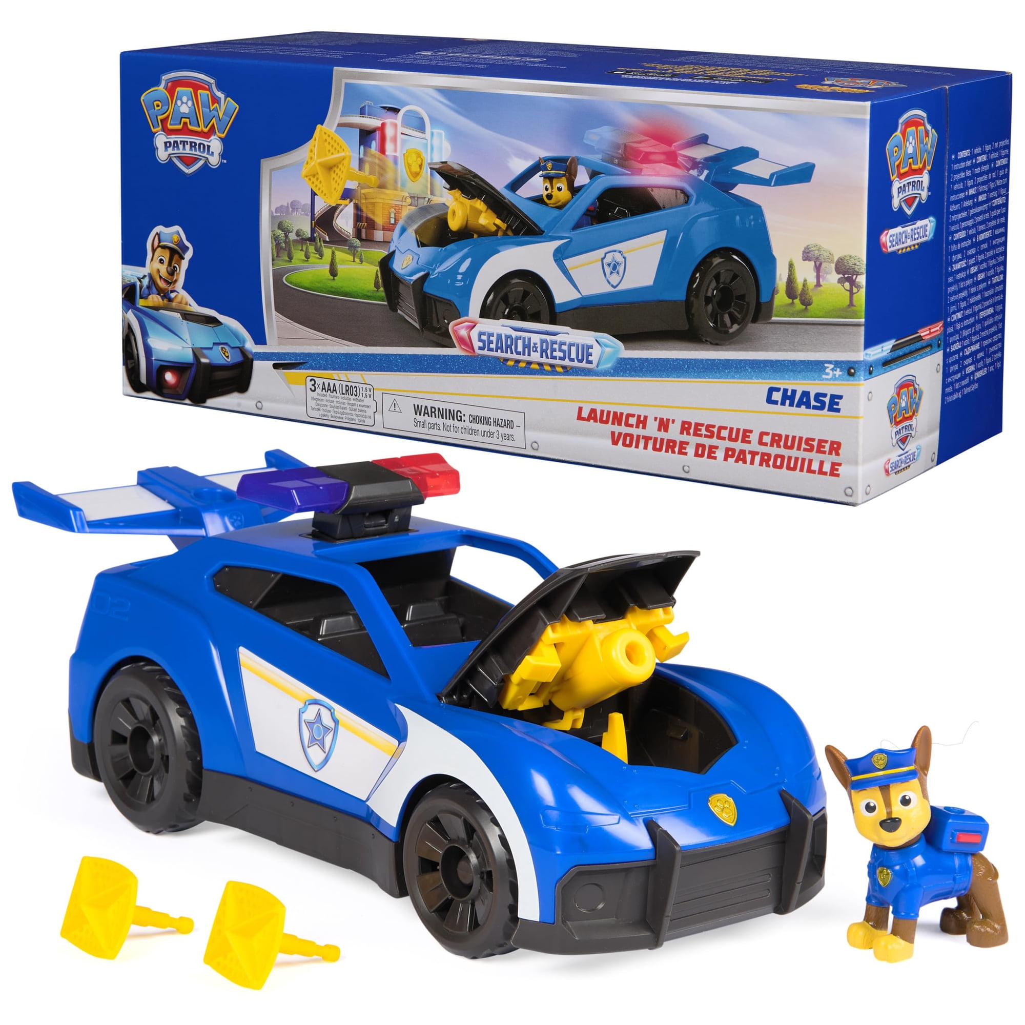Auto De Juguete Paw Patrol Vehículo De Rescate De Chase Con Luces