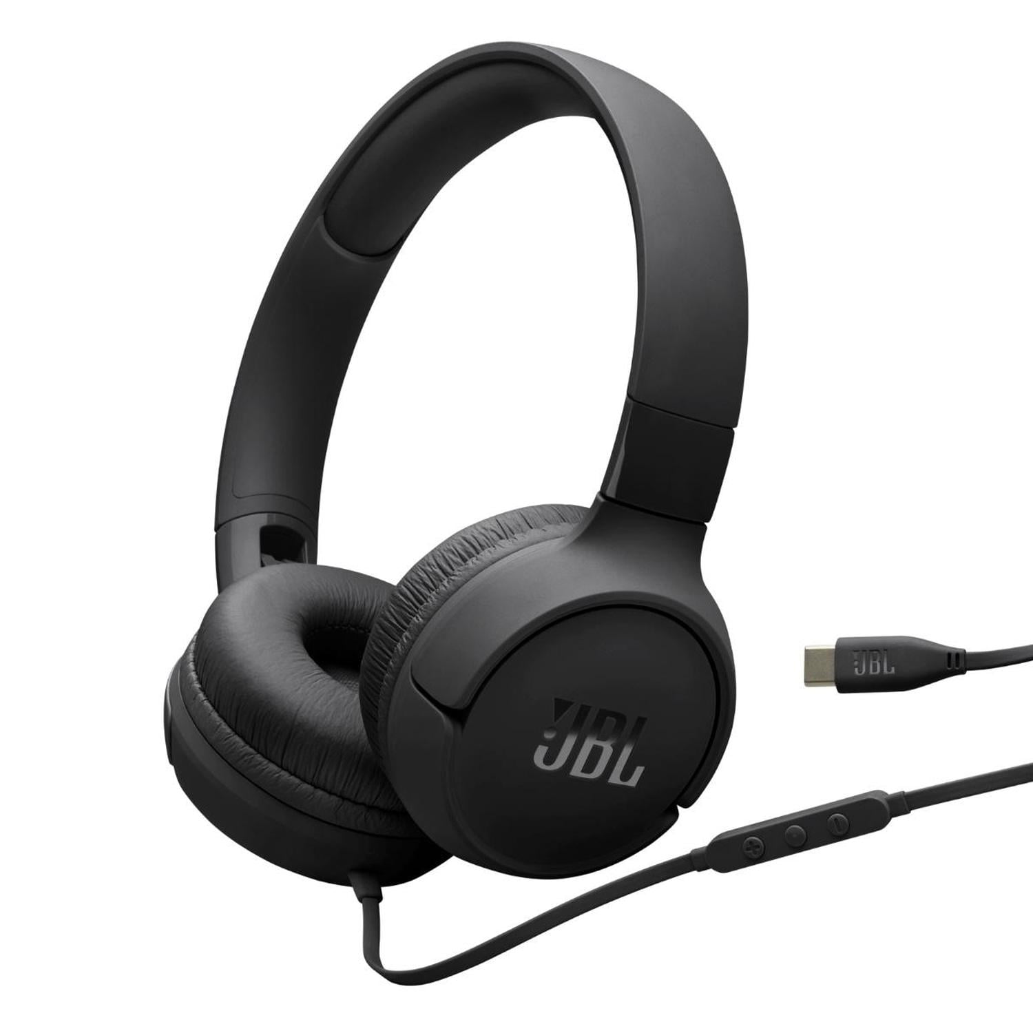 Audífonos Jbl Tune 520 Con Cable Tipo C Black Negro