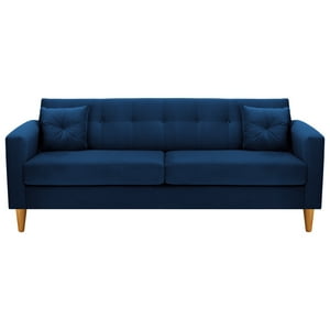 Bodevir - Sofa New Retro 3Cg Felpa 04 Azul Marino