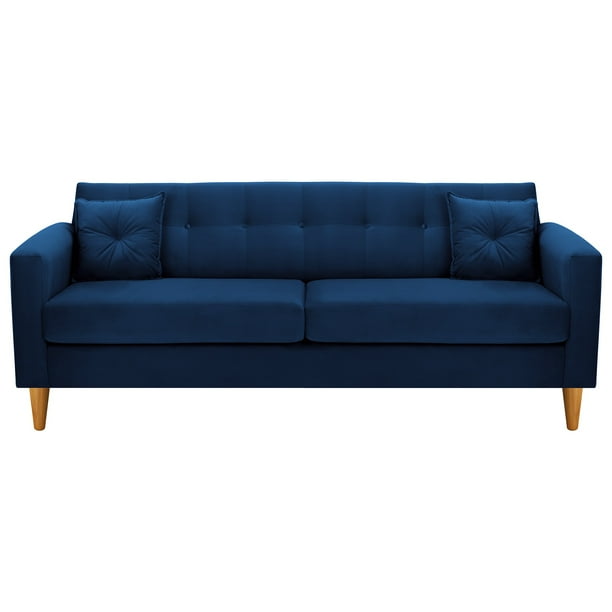 Sofa New Retro 3CG Felpa 04 Azul Marino