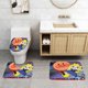 thumbnail image 2 of Anpanman Juego de 3 alfombras de baño de coral fleece: tapete de baño + alfombra de inodoro en forma de U + funda de tapa de inodoro en forma de O, 2 of 6