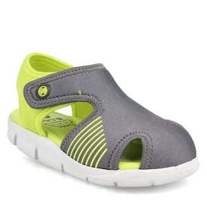 Sandalia Niño Bubblegummers Bentley Gris-Amarillo
