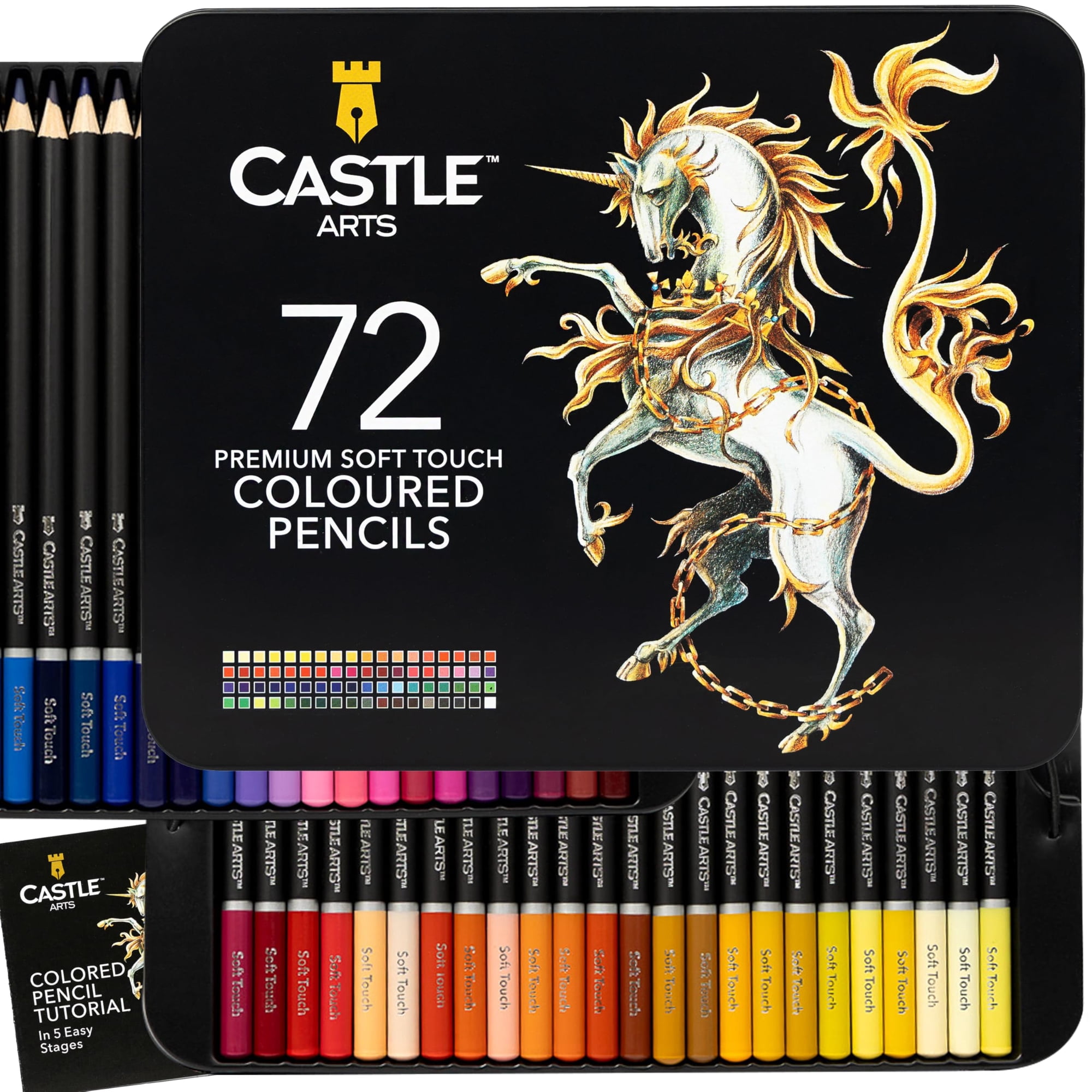 Set De Lápices De Colores Castle Art Supplies 72 Premium Soft Core