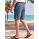 thumbnail image 3 of INSPIRE CHIC Pantalones Cortos de Lino Transpirables para Hombre con Cordón, Botones Decorativos, Largo hasta la Rodilla, Talla L, Azul Marino, 3 of 5