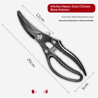 Xusx111 - Tijeras De Aves De Corral - Tijeras De Cocina De Trabajo Pesado Profesional Para Spatchcocking Pollo Y Corte De Carne - Tijeras De Cocina Multiusos Para Alimentos - Acero Inoxidable
