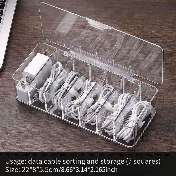 Organize Your Cables & Keep Them Dust-Free with This Desktop Storage Box!