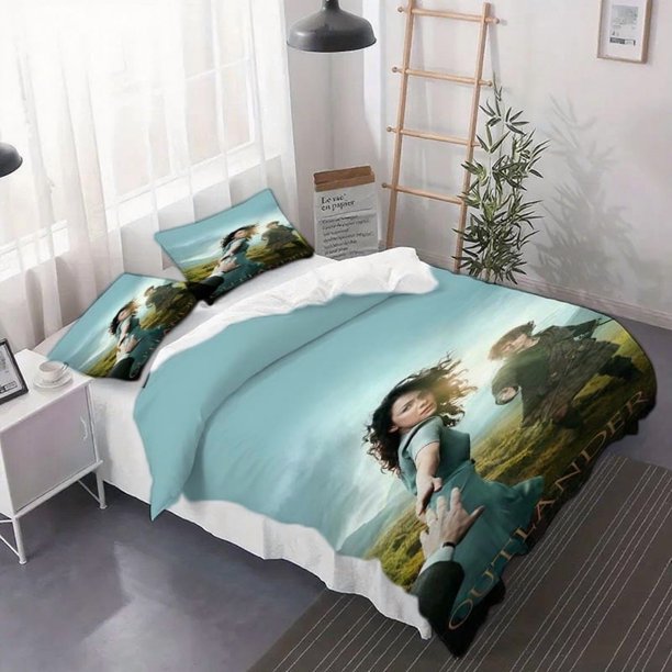 3pcs Outlander Themed Poster Duvet Cover Set - Bedding That Includes Soft Duvet Covers And Pillowcases Suitable for All Seasons