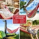 thumbnail image 5 of Hamaca portátil de lona de paracaídas, de algodón transpirable para jardín, ideal para viajes y camping, con una capacidad máxima de 300 kg, multicolor (2 personas, rojo)., 5 of 5