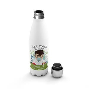 Creango - Botella Agua Termica Aqui Toma El Mejor Bioanalista De Acero Inoxidable