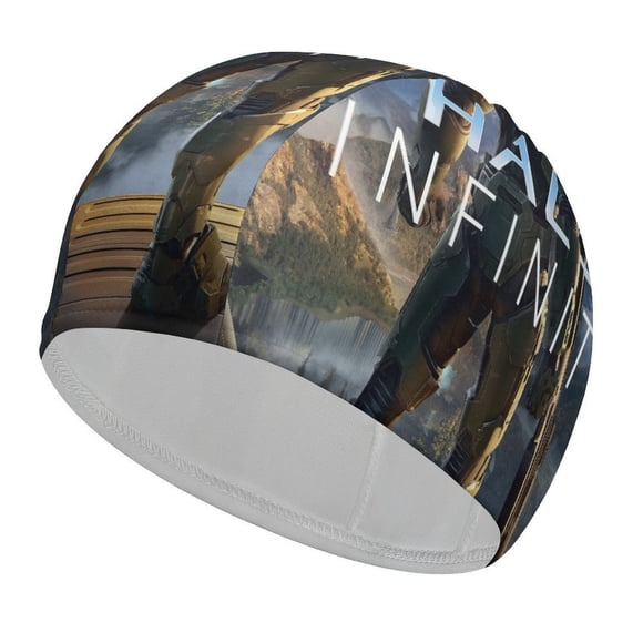 Halo Gorro de Natación de Licra, Gorro de Baño de Tela Cómoda, Gorro Elástico Antideslizante para Hombres, Mujeres y Niños