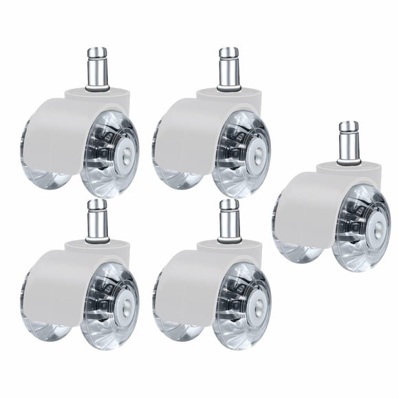 5 Uds. de Ruedas para Ordenador Y Oficina, Ruedas de Suelo de Pu, Ruedas de Repuesto Universales, Ruedas de Oficina de 2,5 Pulgadas, Piezas para Muebl Blanco B