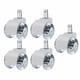 thumbnail image 1 of 5 Uds. de Ruedas para Ordenador Y Oficina, Ruedas de Suelo de Pu, Ruedas de Repuesto Universales, Ruedas de Oficina de 2,5 Pulgadas, Piezas para Muebl Blanco B, 1 of 5