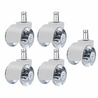 Magideal - 5 Uds. De Ruedas Para Ordenador Y Oficina, Ruedas De Suelo De Pu, Ruedas De Repuesto Universales, Ruedas De Oficina De 2,5 Pulgadas, Piezas Para Muebl Blanco B
