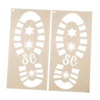 Bothyi - Plantilla De Pintura Reutilizable Con Huella De Papá Noel Para Pared, Ventana, Copo De Nieve Y Estrella