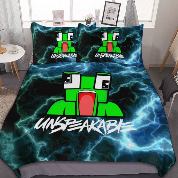 Unspeakable 3-Piece Bedding Set Warm And Comfortable Soft Duvet Cover Bed Set for Boys Girls Kids Adult Bedroom All Season