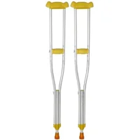 Genérico - Muletas Axilares Aluminio Regulable Ortopédicas 1 Par Baston