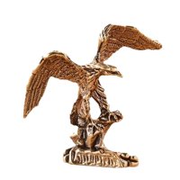 Magideal - Estatuilla De Águila, Escultura De , Mesa Artesanal, Soporte Independiente Feng Shui, Obra De Arte, Estatua De Animal De Cobre Para Estantería,