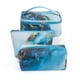 thumbnail image 2 of Bolsa de maquillaje de 3 piezas, neceser portátil, organizador de viaje, resistente al agua, para mujer, mármol, 2 of 8
