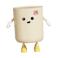 Bothyi - Lindo Bote De Basura Con Tapa, Bote De Basura De Cocina Para Dormitorio, Sala De Estar, Hogar, 12 L, De Pie, Con Forma De Arco