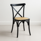 thumbnail image 1 of Silla Crossback Madera Rattan Negra, 1 of 7
