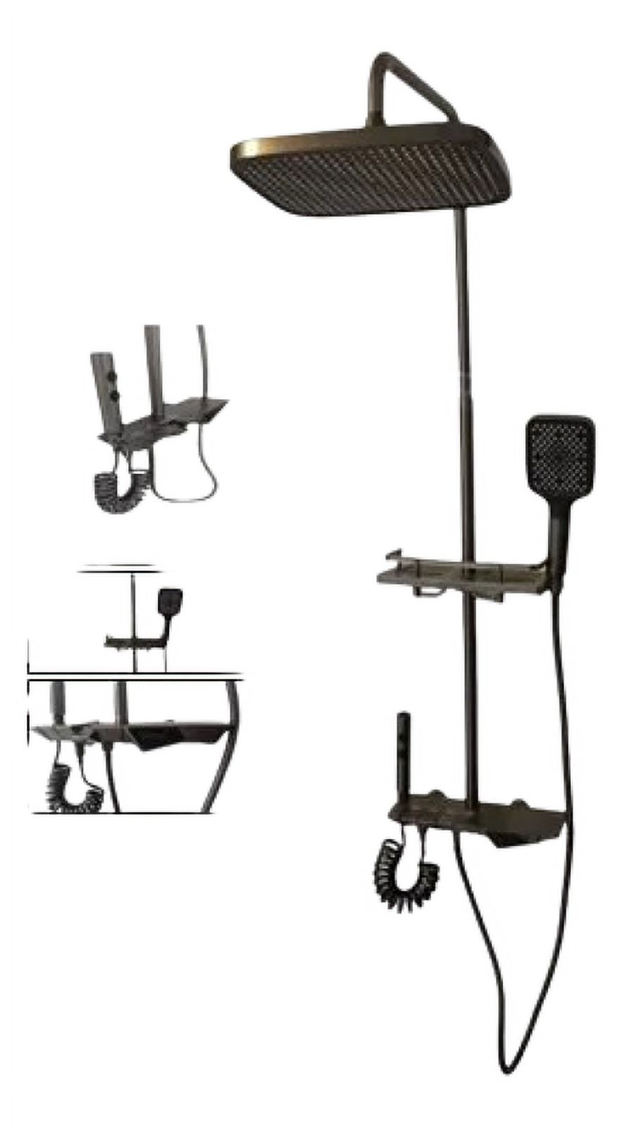 Genérico - Ducha Deluxe Elegante Baño Acero Inox Pantalla Digital Lau