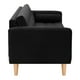 thumbnail image 3 of Sofa Retro 3c + 2 Pouf Felpa 05 Negro, 3 of 6