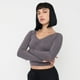 thumbnail image 3 of Polera Mujer Manga Larga Cuello V Gris Corona, 3 of 5