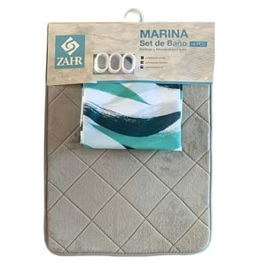 Zahr - Juego De Baño Piso + Cortina