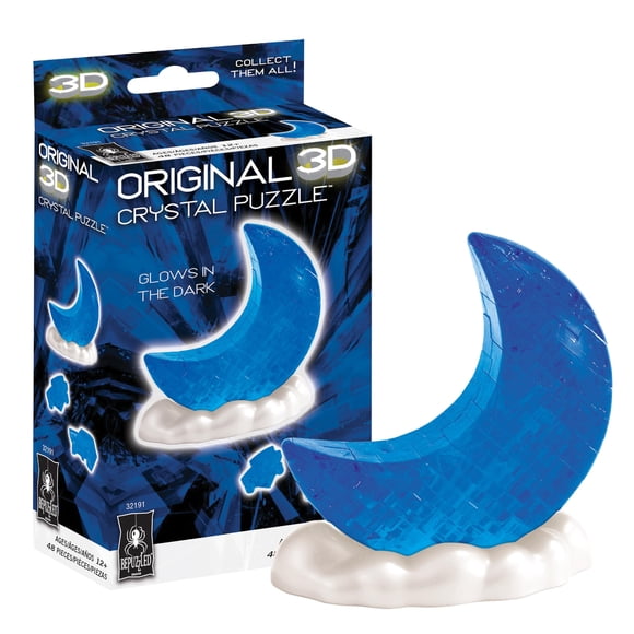 Puzle de cristal 3D BePuzzled La luna resplandeciente brilla en la oscuridad