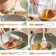 thumbnail image 2 of Utensilios de cocina de silicona, 12 piezas, sartén antiadherente, utensilios de cocina, espátula con mango de madera, cuchara sopera, raspador, traje, 2 of 5