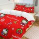 thumbnail image 2 of Merry Christmas Hello Kitty Snowflake 3 Pieces Duvet Cover Set Full Size Super Soft Fade Resistant Microfiber, 2 of 4