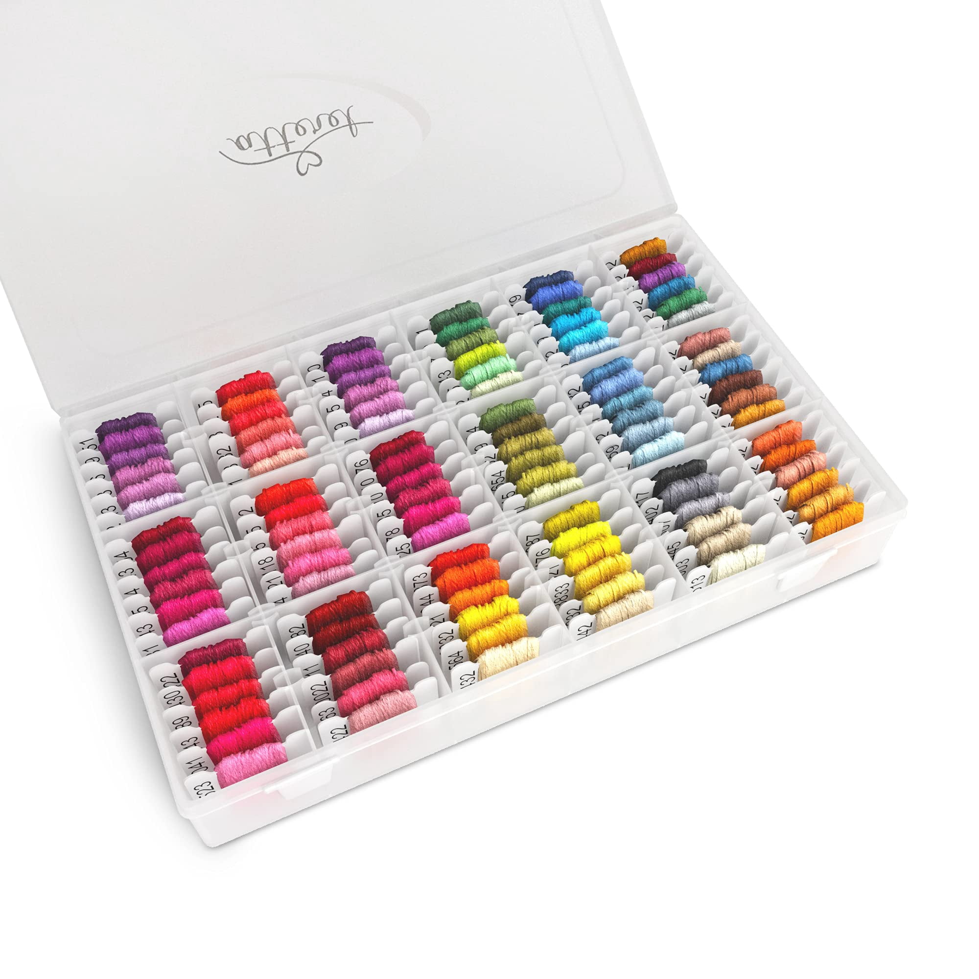 Atteret - Kit De Hilo Para Bordar Original 108 Colores Con Organizador