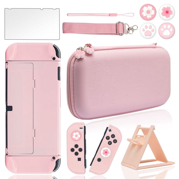 Estuche de viaje 10 en 1 para accesorios del Switch 2 con cubierta protectora, protector de pantalla de vidrio, soporte ajustable y tapas de agarre para pulgar