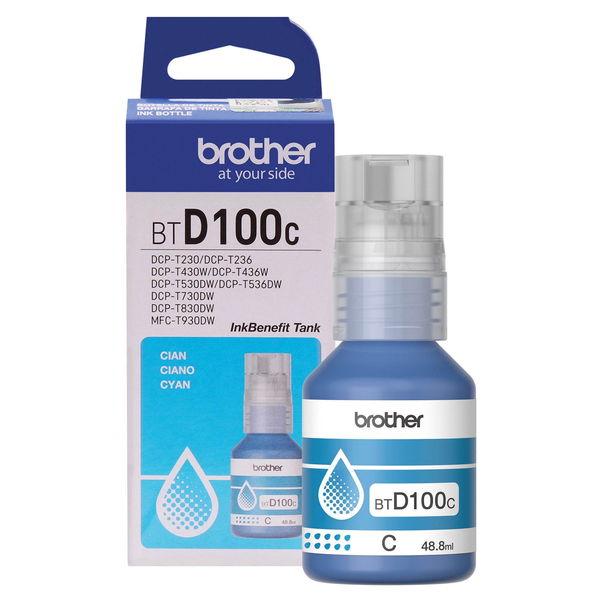 Brother - Botella De Tinta Original Btd100C Cian