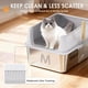 thumbnail image 5 of Caja de arena para gatos Bsemax de acero inoxidable con tapa para gatos pequeños, 5 of 9