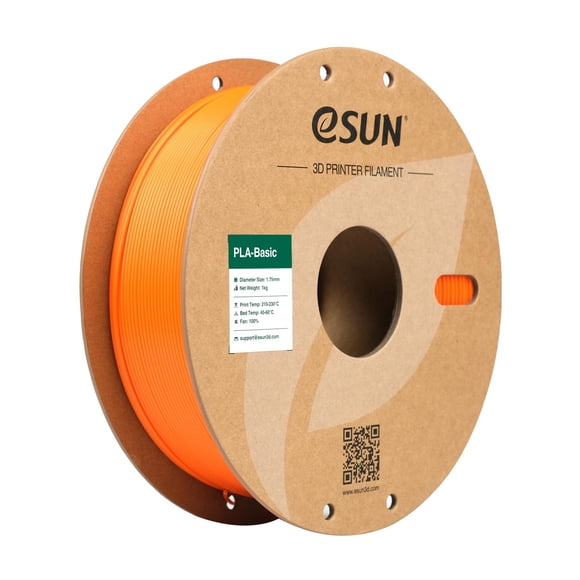 Filamento para impresora 3D eSun PLA Basic de 1,75 mm, bobina de 1 kg, color naranja