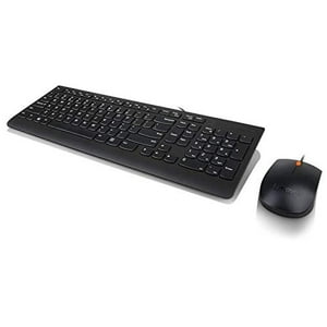 Combo Usb Lenovo 300 Teclado Y Ratón Con Cable Tamaño Completo Negro