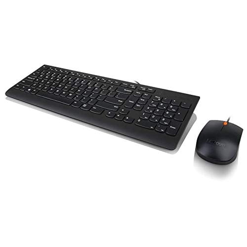 Combo Usb Lenovo 300 Teclado Y Ratón Con Cable Tamaño Completo Negro