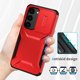 thumbnail image 2 of Funda Resistente para Samsung Galaxy S23 con Tapa Deslizante y Protección Militar Rojo, 2 of 6