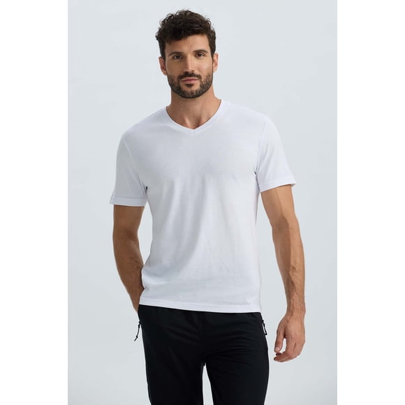 Polera Hombre B谩sica Blanco