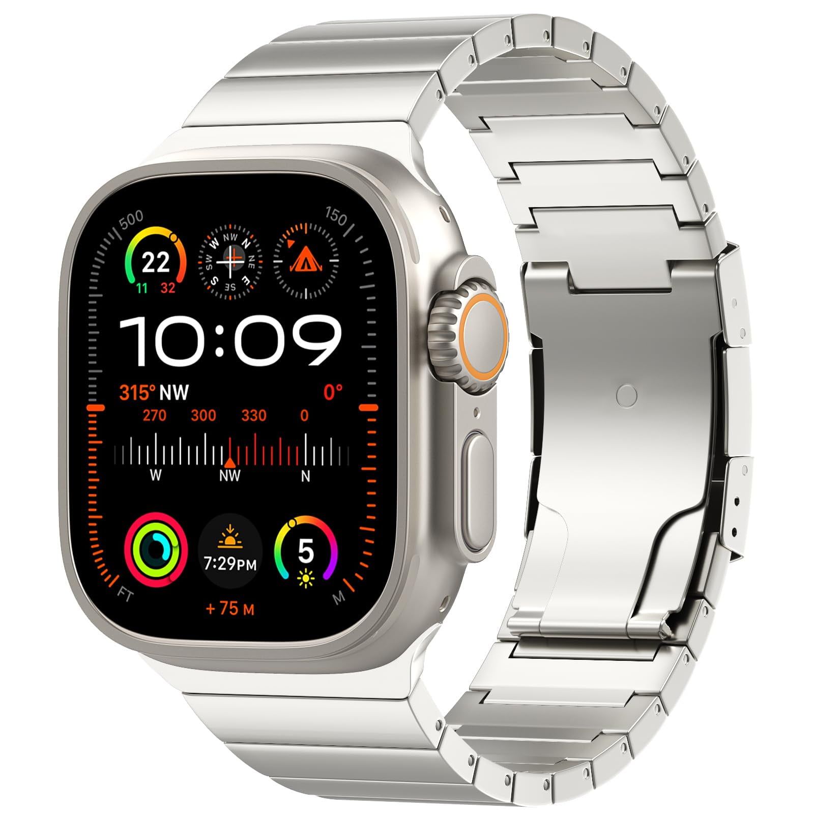 Correa Timovo De Aleación De Titanio Para Apple Watch 49mm Plata
